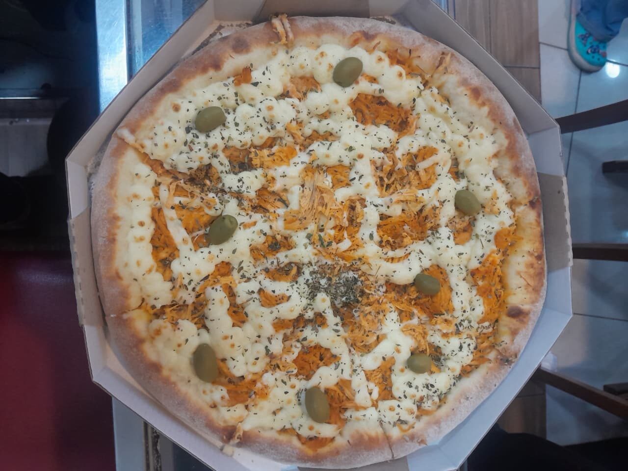 Pizza de frango com catupiry